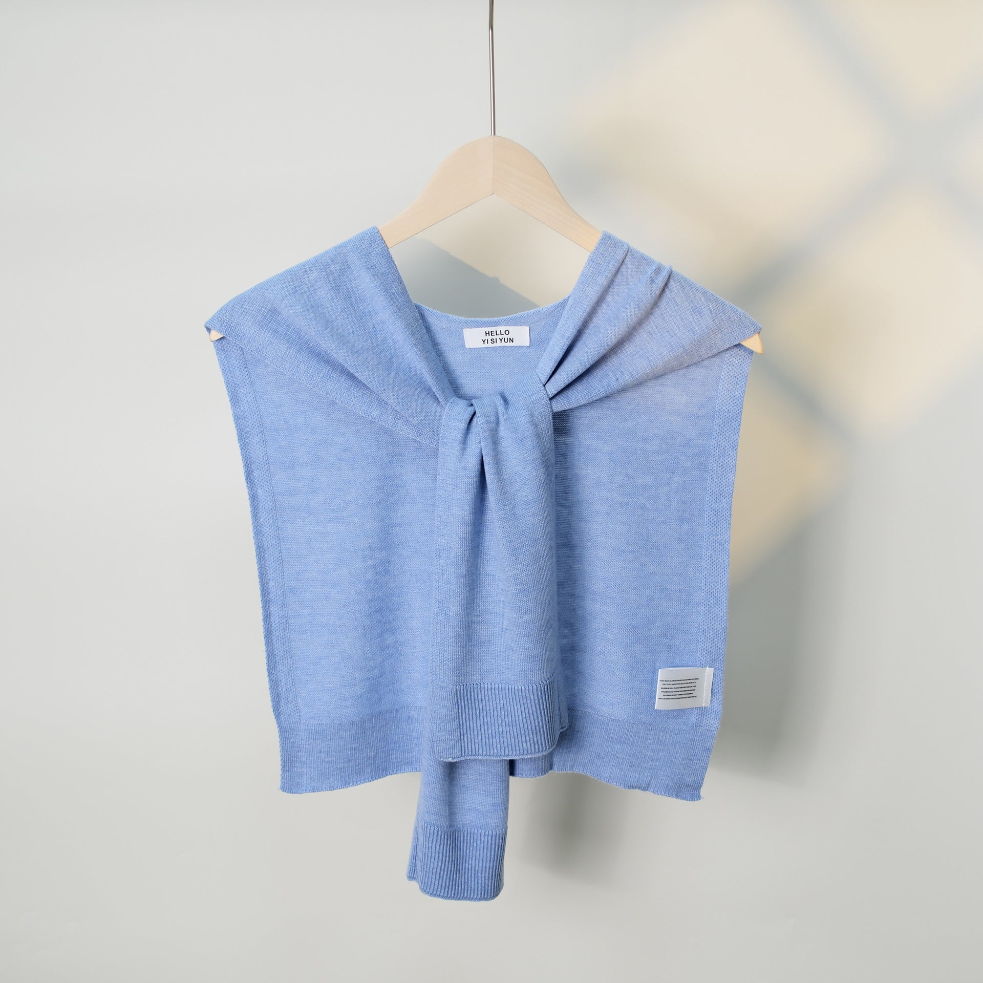 Casual Solid Color Sweater Knit Shawl Wrap 6W6NSC61