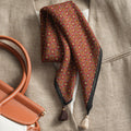 Simple Polka Dots Print Tassel Silk Scarf 6W6NSI200