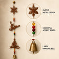 Vinatge Rustic Metal Christmas Reindeer Wind Chime 6H7HLS167