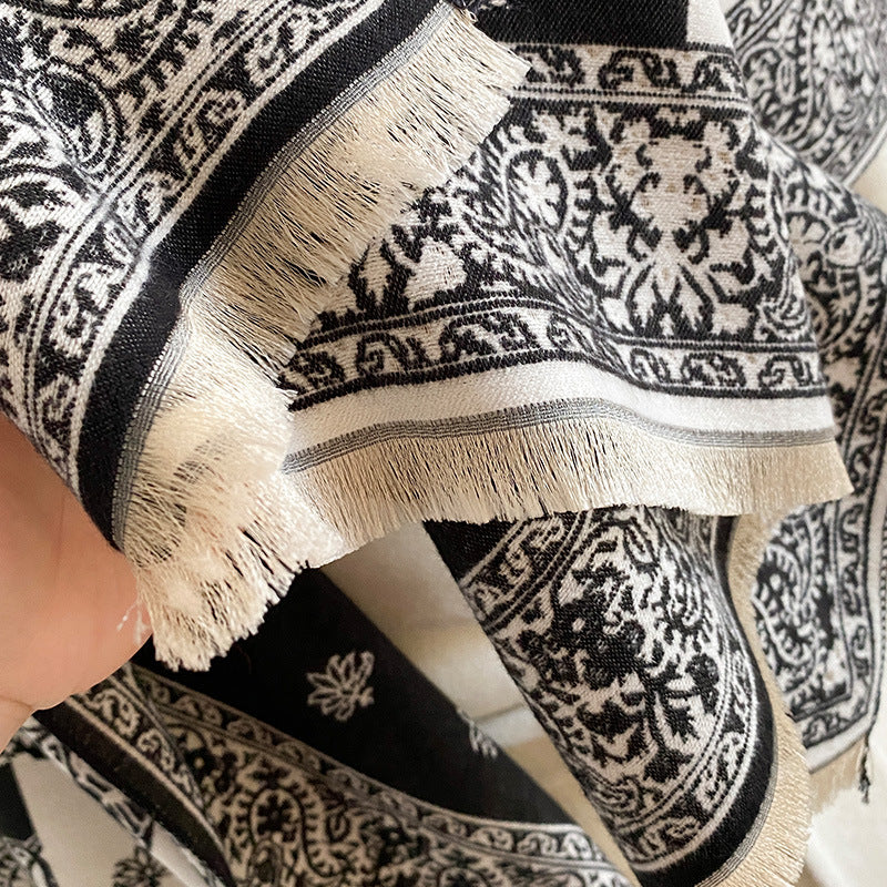 Reversible Paisley Jacquard Shawl Scarf - DippedShop Wholesale - #1747