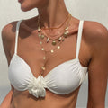 Multi-Layer Gold Shell Necklace - DippedShop Wholesale - #2531