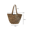 Stylish Large Capacity Straw Woven Tote Bag 8CW6BBG525L