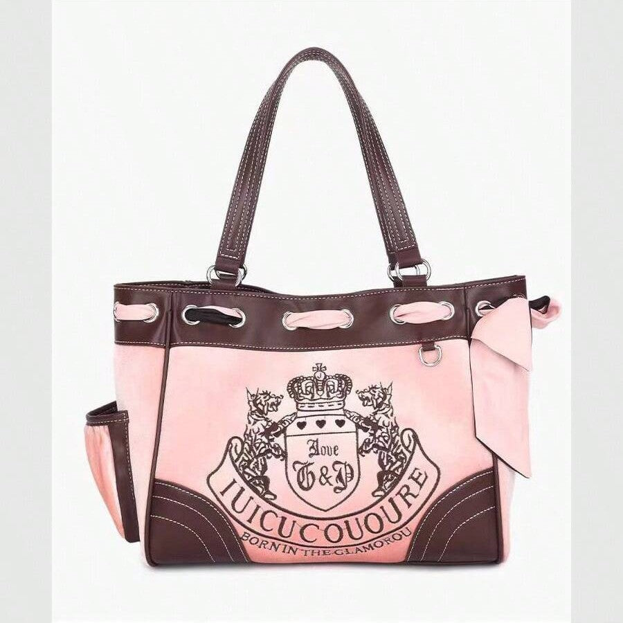 Retro Color Block Tote Bag - DippedShop Wholesale - #7379