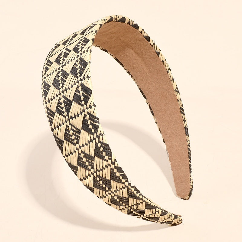 Stylish Color Block Woven Wide Headband MK2SPM6W6HBD04