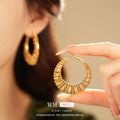 Cut-Out Geometric Hoop Earrings 6W6JER776