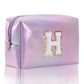Simple Initial Letter Embroidered Portable Makeup Bag 6S10BOB1037