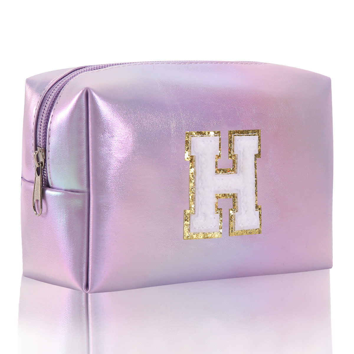 Simple Initial Letter Embroidered Portable Makeup Bag 6S10BOB1037
