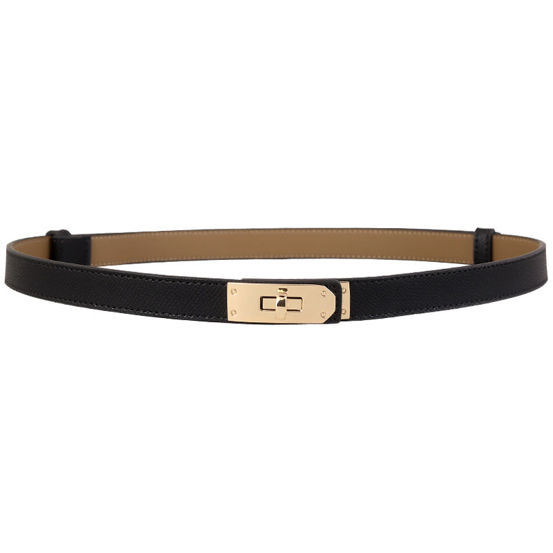 Elegant Skinny Dress Belt Leather Waist Belt 6W6JBT157