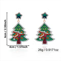 Chunky Sparkly Rhinestone Christmas Dangle Earrings 6W6JER680