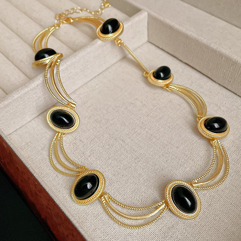 Vintage Pearl Pendant Rhinestone Floral Chain Necklace 6W6JNC979