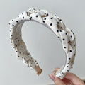 Vintage Polka Dots Rhinestones Woven Twist Headband MK2SPM6W6HBD21
