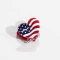 Stylish USA Flag Love Shape Nonslip Hair Clip 8AS6HCP58T