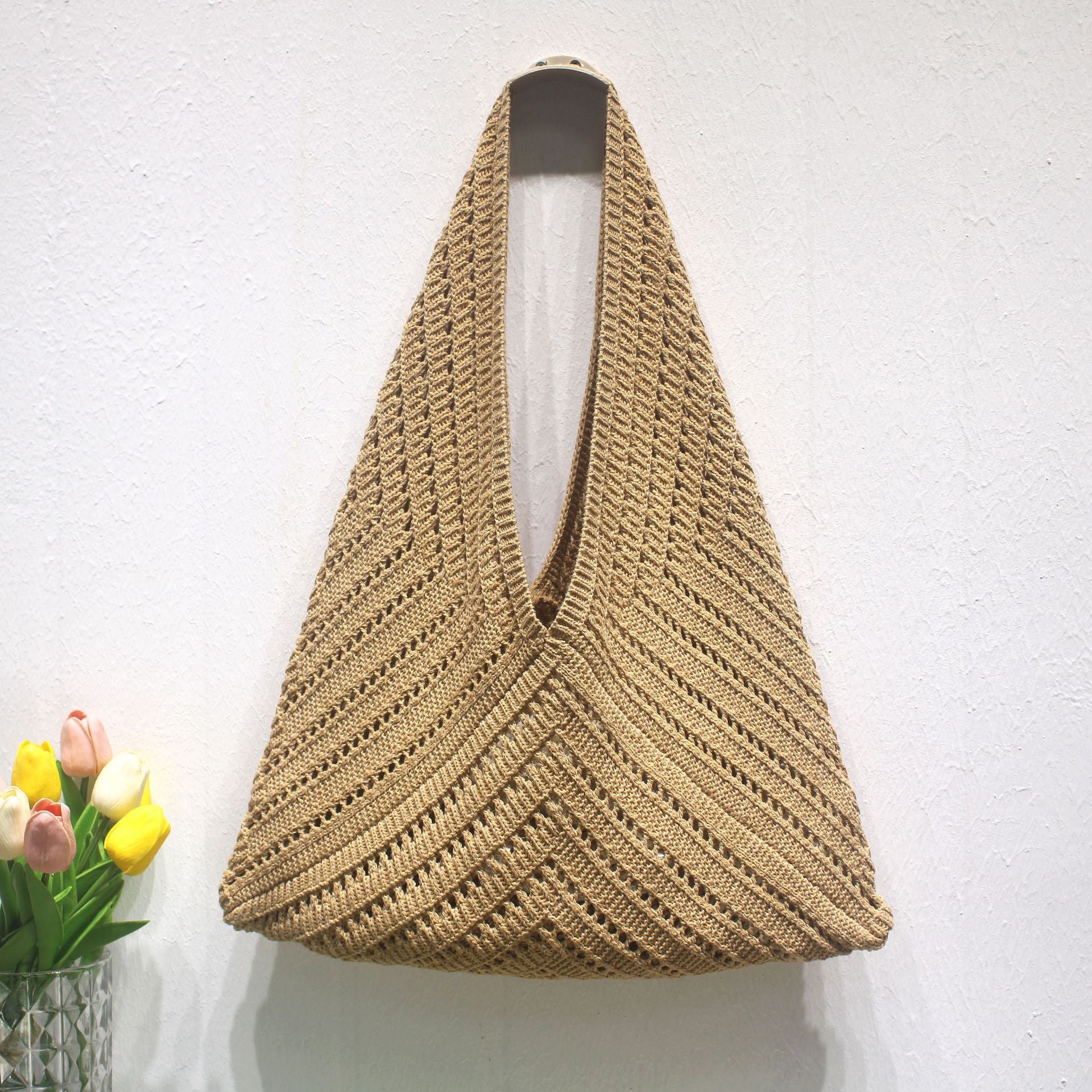 Trendy Hollow Out Solid Color Tote Bag 6W10BBG1778