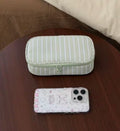 Stylish Color Block Striped Portable Makeup Bag MK2BW6S10BOB72