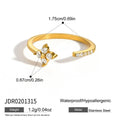 Chunky Cubic Zirconia Open Ring - DippedShop Wholesale - #7635