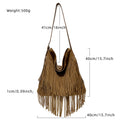 Trendy Fringe Large Capacity Hobo Shoulder Bag 6W10BBG2359