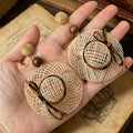 Raffia Hat Dangle Earrings - DippedShop Wholesale - #2131