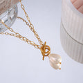 Baroque Pearl Gold Necklace - DippedShop Wholesale - #5539