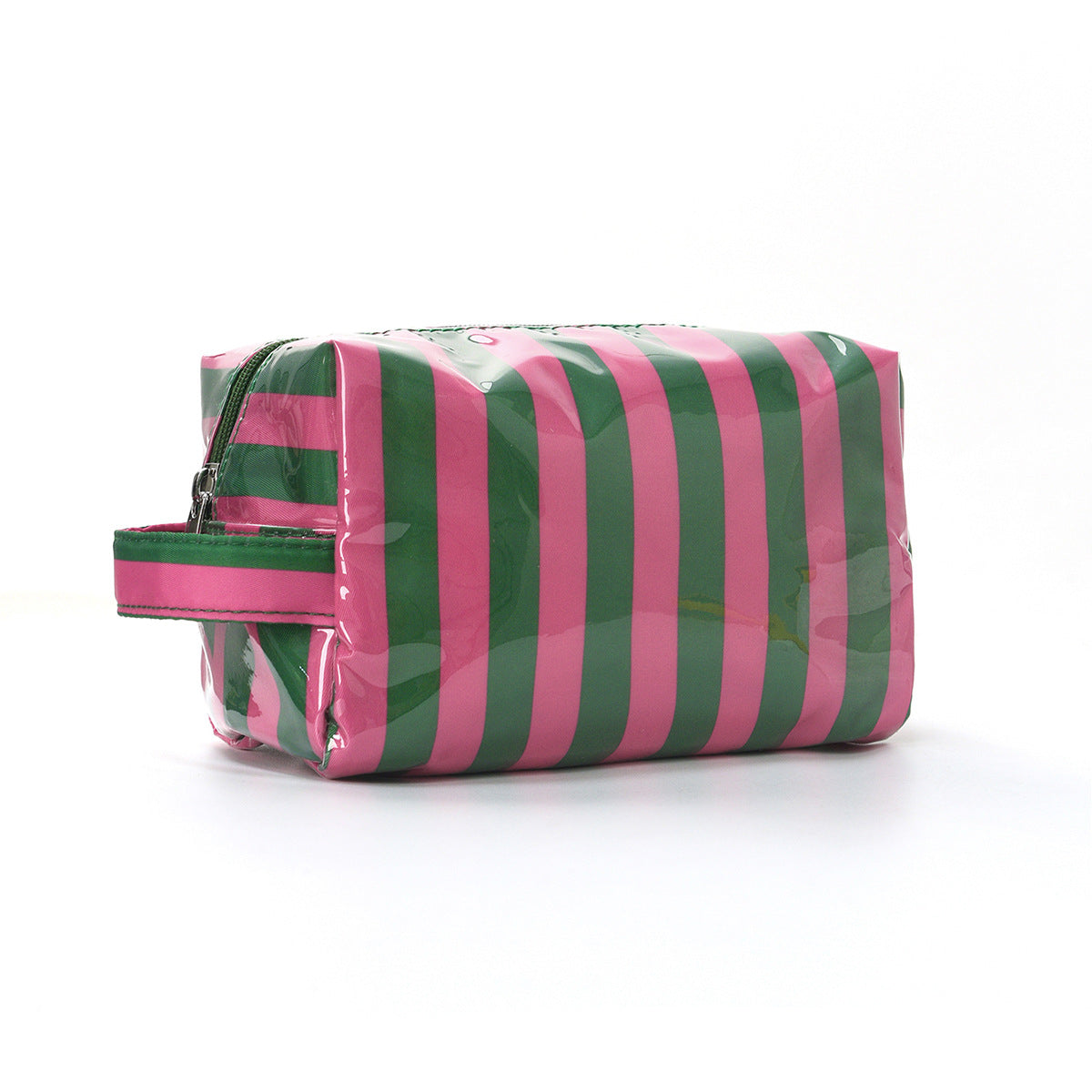Simple Color Block Striped PVC Cosmetic Bag MK2BLW6C5CO07