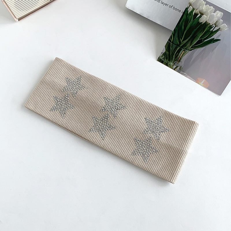 Rhinestone Star Knit Headband - DippedShop Wholesale - #9811