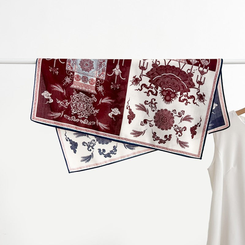 Elegant Floral Square Scarf - DippedShop Wholesale - #6227