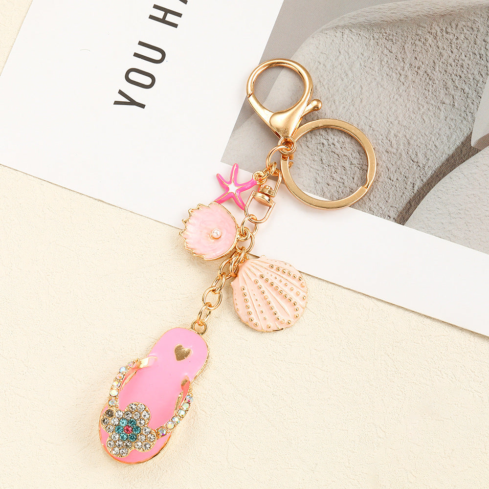 Slipper Shell Pendant Bag Charm - DippedShop Wholesale - #1875