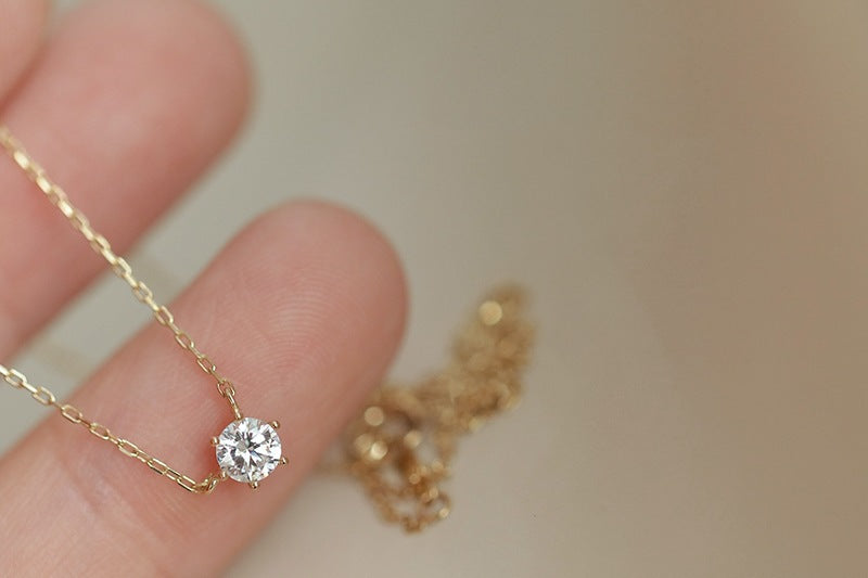 Diamond Pendant Choker Necklace - DippedShop Wholesale - #2787