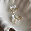 3D Layered Floral Stud Earrings - DippedShop Wholesale - #9155