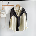 Solid Color Linen Shoulder Wrap Knit Shawl 6W6NSC125