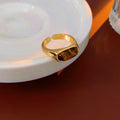 Vintage Gold Plated Oval Tiger Eye Open Ring 6W6JRG359