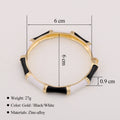 Trendy Wide Enamel Bangle - DippedShop Wholesale - #8915