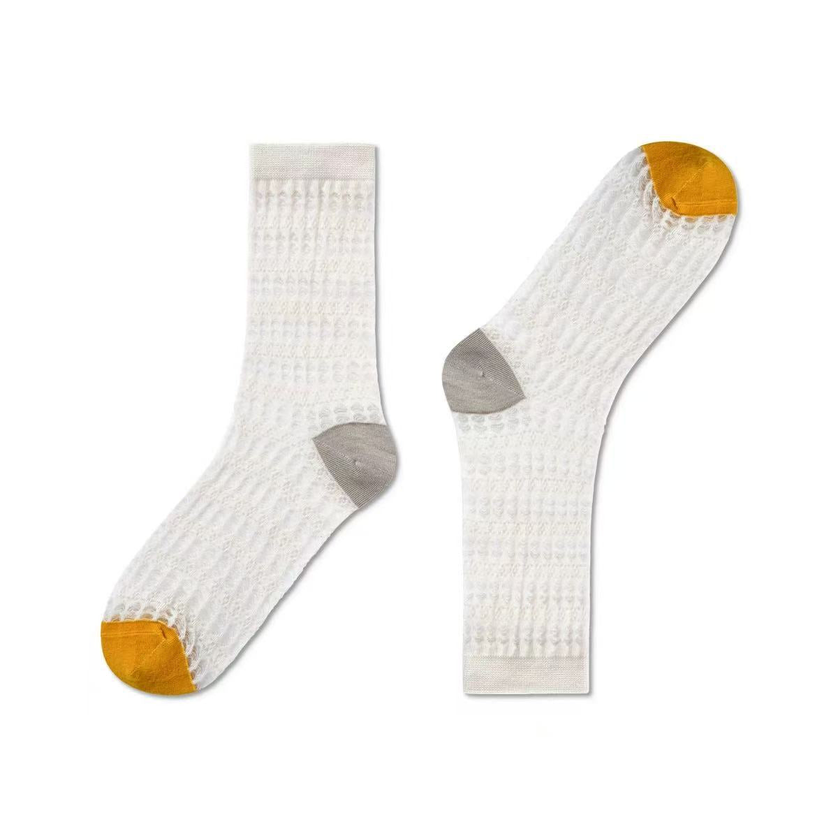 Color Contrast Mesh Socks - DippedShop Wholesale - #8227