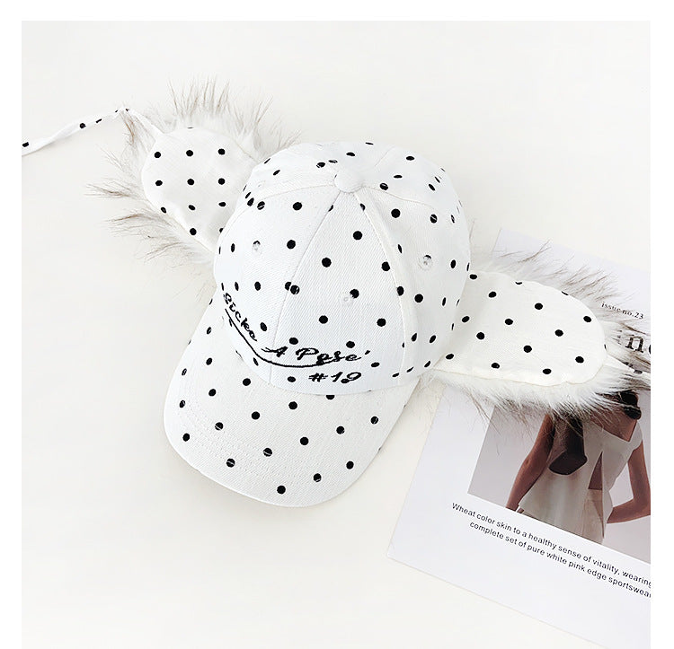Winter Warm Letter Embroidery Faux Fur Baseball Cap 6W6HAT522