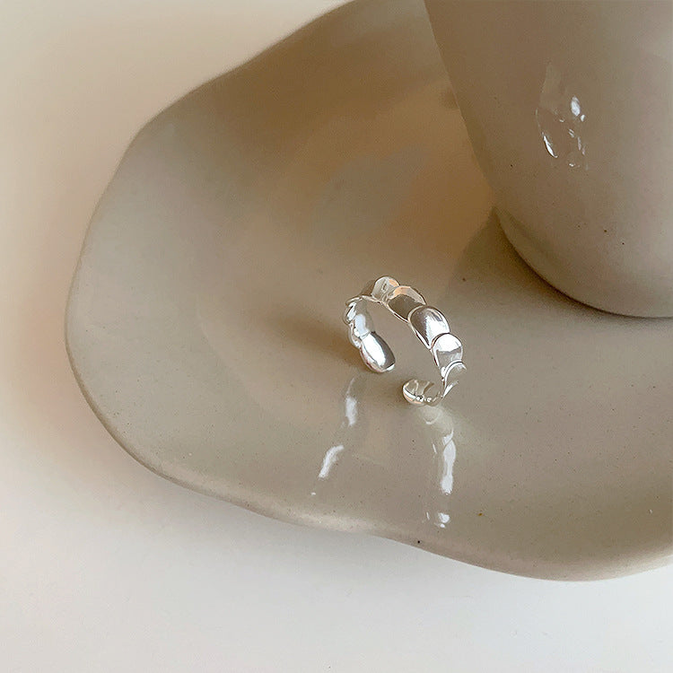 Minimalist Fish Scale Open Ring - DippedShop Wholesale - #7235