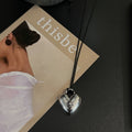 Minimalist Metal Heart Pendant Necklace 6W6JNC648
