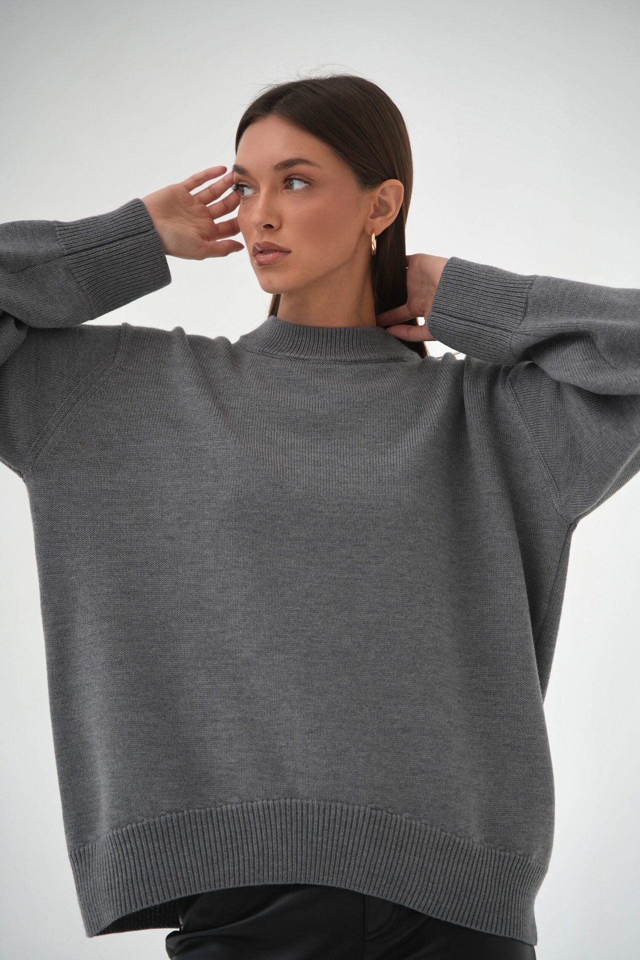 Solid Loose Sweater - DippedShop Wholesale - #5235