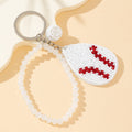 Beaded Baseball Pendant Keychain - DippedShop Wholesale - #3443