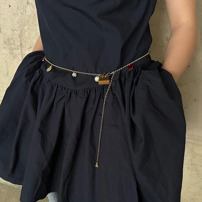 Natural Stone Tassel Handbag Pendant Necklace 6W6JNC674