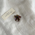 Cute Mini Color Block Flower Hair Claw Clip 6W6HCP1287
