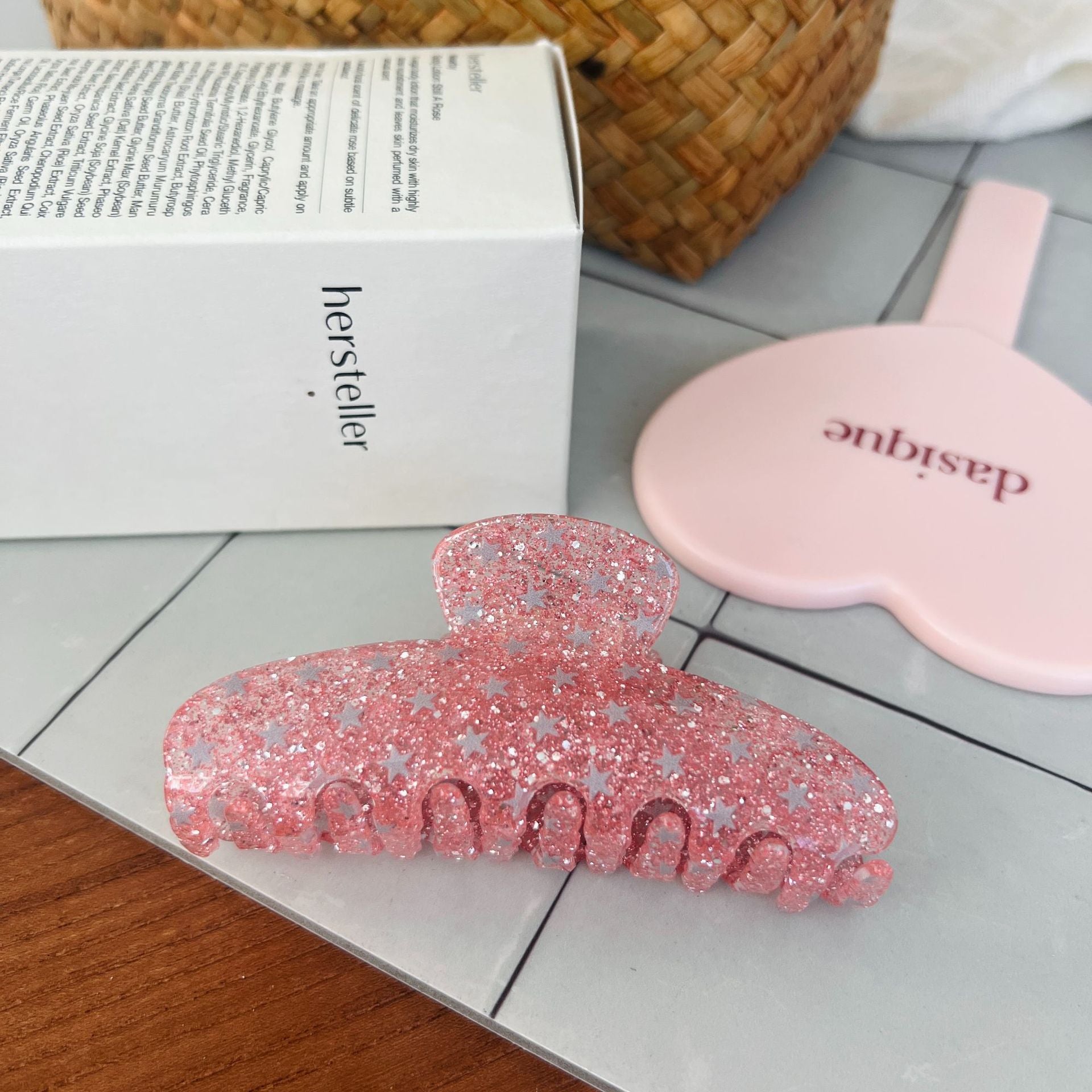 Vintage Star Glitter Non Slip Hair Claw 8AS6HCP279L