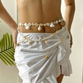 Stylish Double Layered Shell Beaded Waist Chain 8ZA6JBC92T