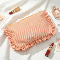 Stylish Striped Print Ruffled Cosmetic - DippedShop Wholesale - #7779