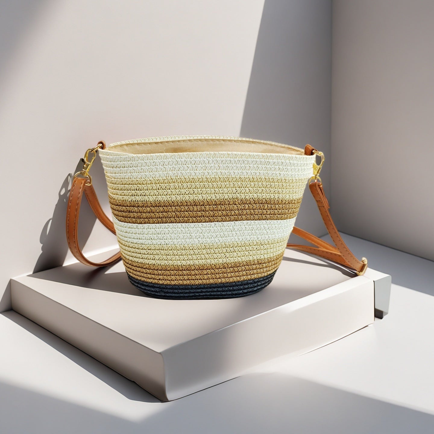 Straw Woven Crossbody Bag - DippedShop Wholesale - #9171