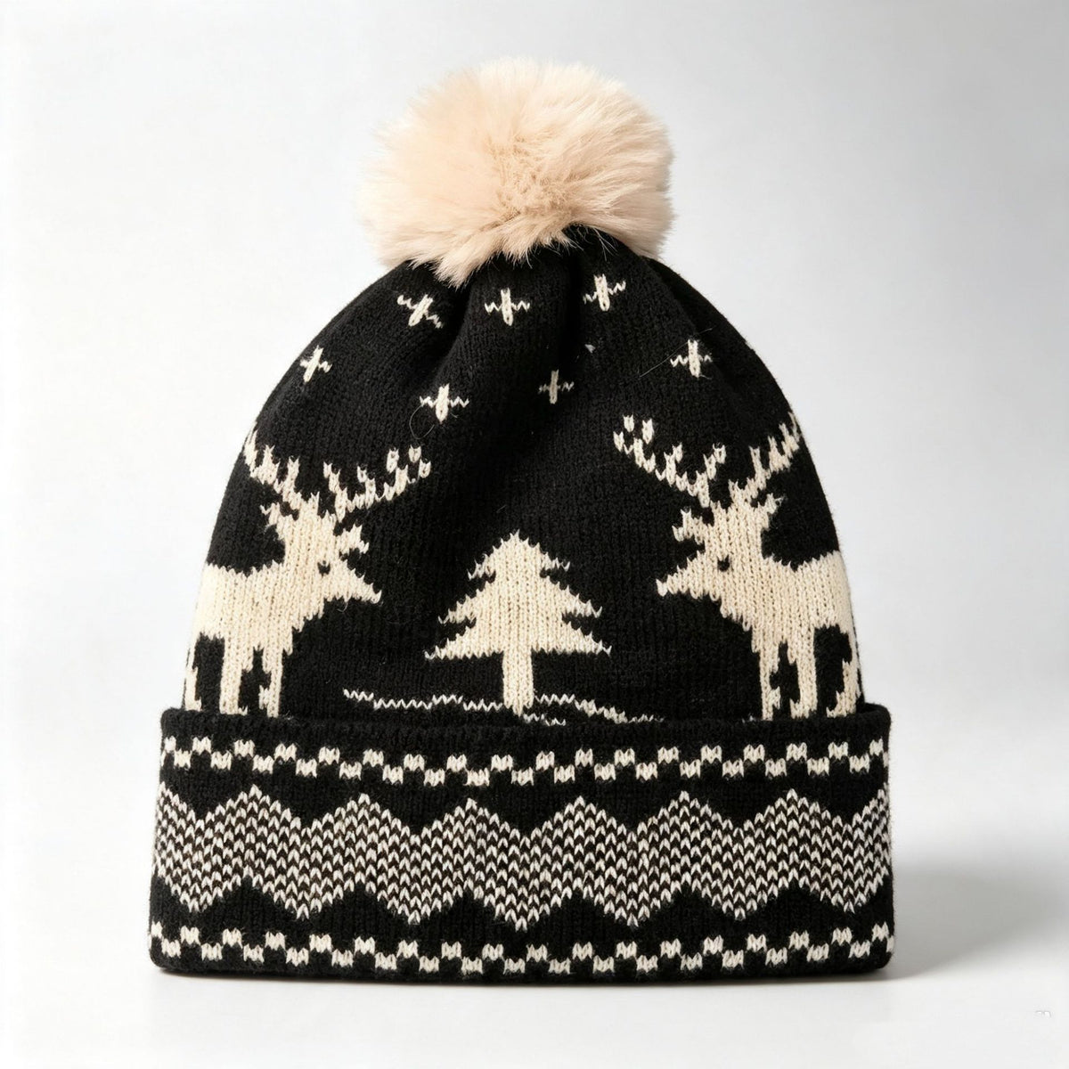 Striped Knit Christmas Beanie - DippedShop Wholesale - #9843