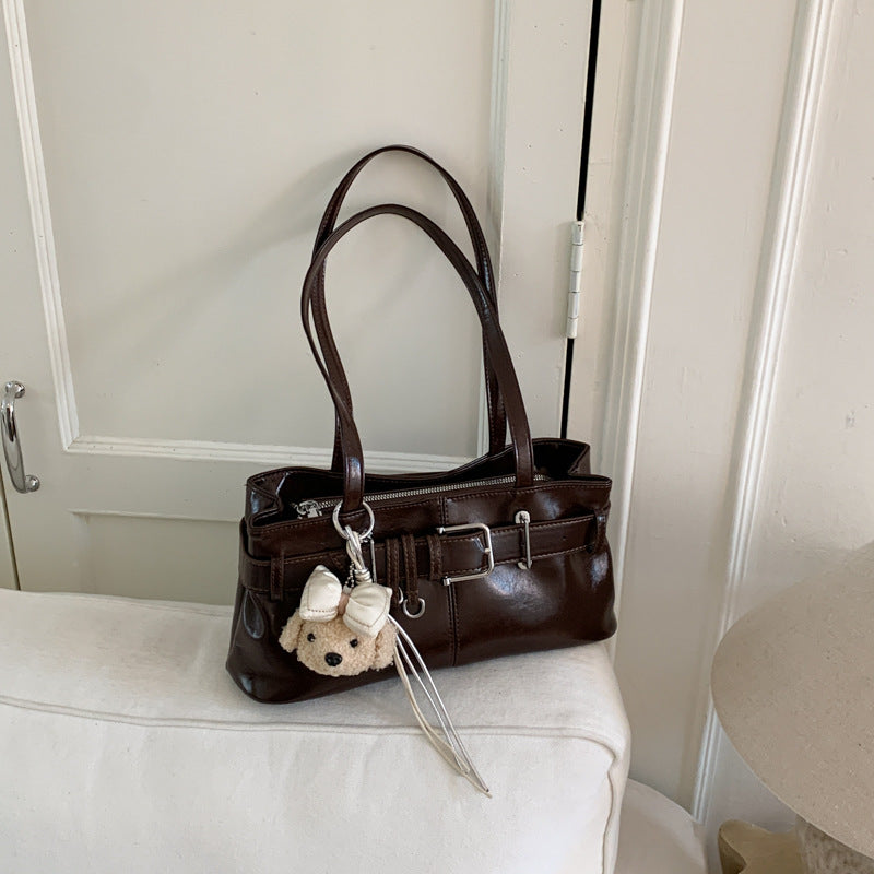 Vintage Buckle Commuter Baguette Shoulder Bag 6W10BBG2411