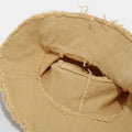 Vintage Frayed Wide Brim Beach Bucket Hat MK2BW6W6HAT71
