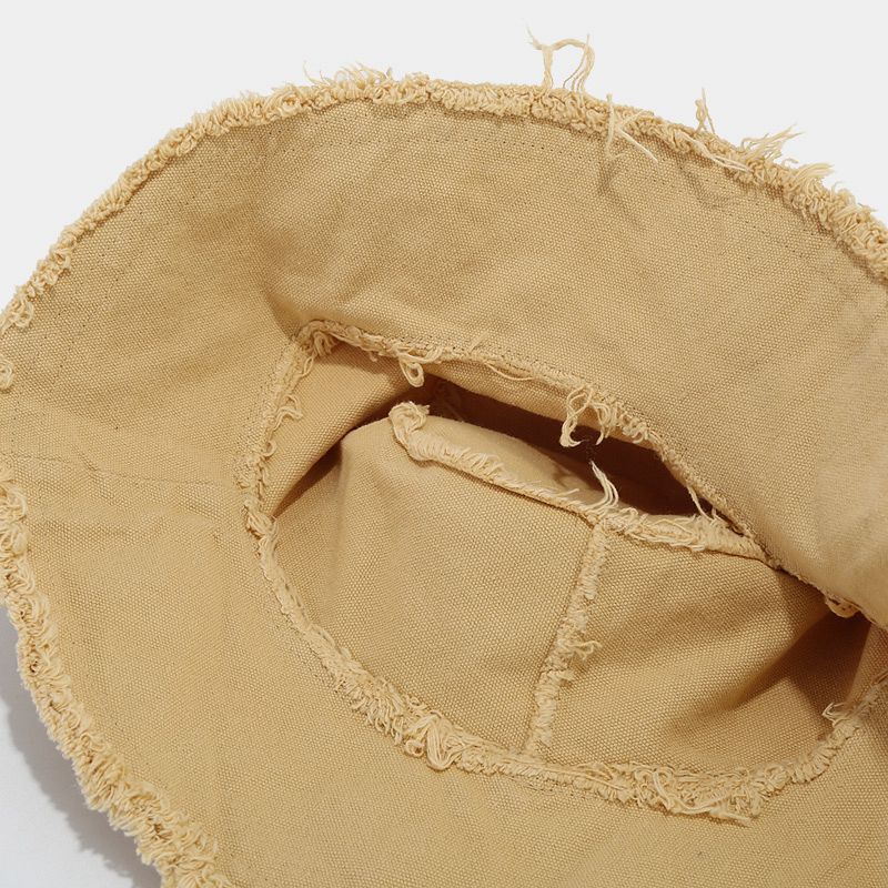 Vintage Frayed Wide Brim Beach Bucket Hat MK2BW6W6HAT71