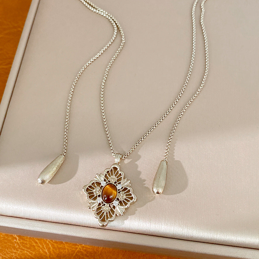 Chic Rhinestones Heart Pendant Choker Necklace 6W6JNC903