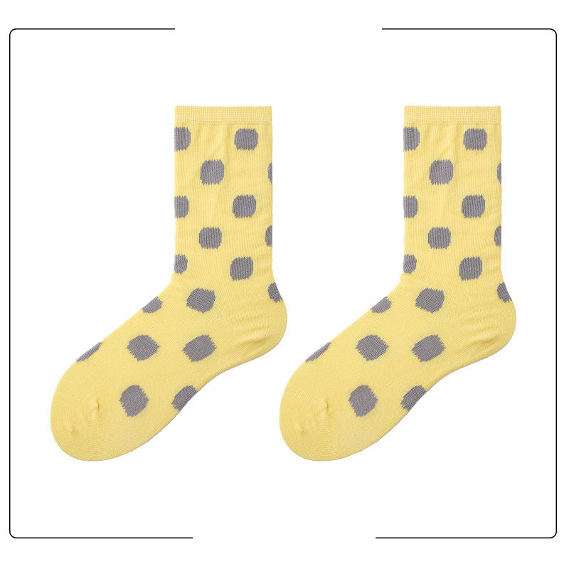 Polka Dot Slouch Crew Socks - DippedShop Wholesale - #0355