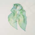Color Block Plaid Print Silk Scarf 6W6NSI222